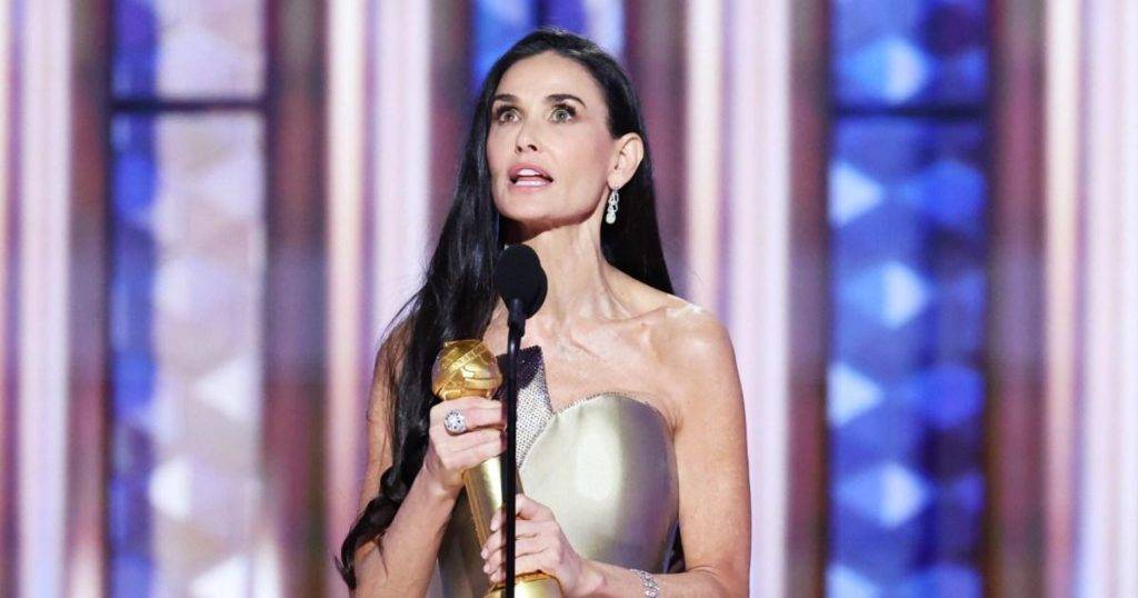Demi Moore family ‘weeping’ as she wins first Golden Globe aged 62
