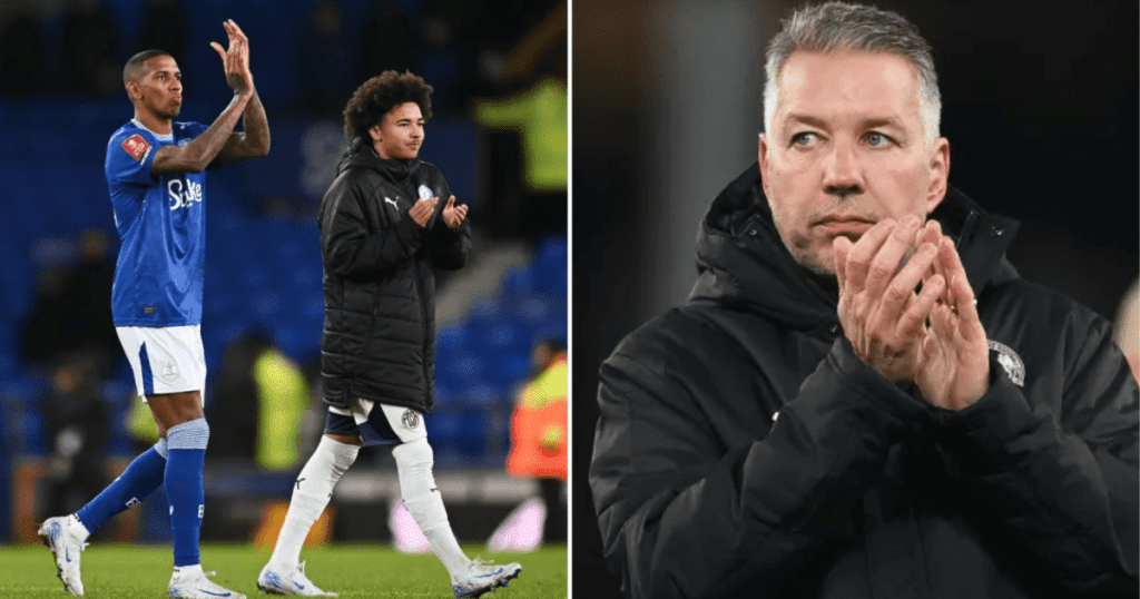 Darren Ferguson slammed for leaving Ashley Young’s son on bench and denying moment of history against Everton