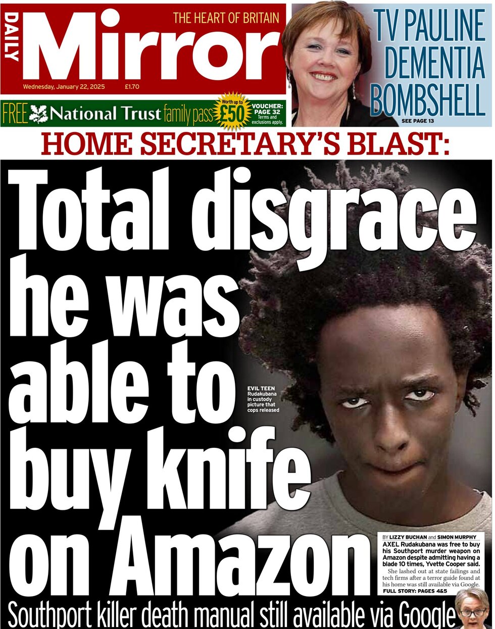 Total disgrace he was able to buy a knife on Amazon