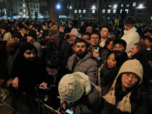 Crowds are gathering to watch the show