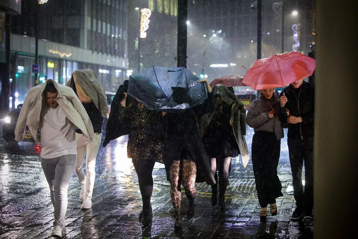 Despite the relentless rain 10,000 people made their way to central Manchester