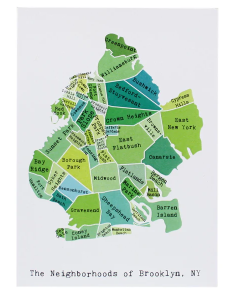 A Map of Brooklyn neighborhoods