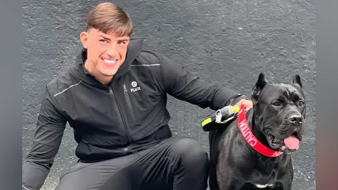 Love Island winner Jack Fincham released on bail. Essex Police said a woman in her 40s reported that the dog grabbed her leg in Culford Road. She was uninjured.