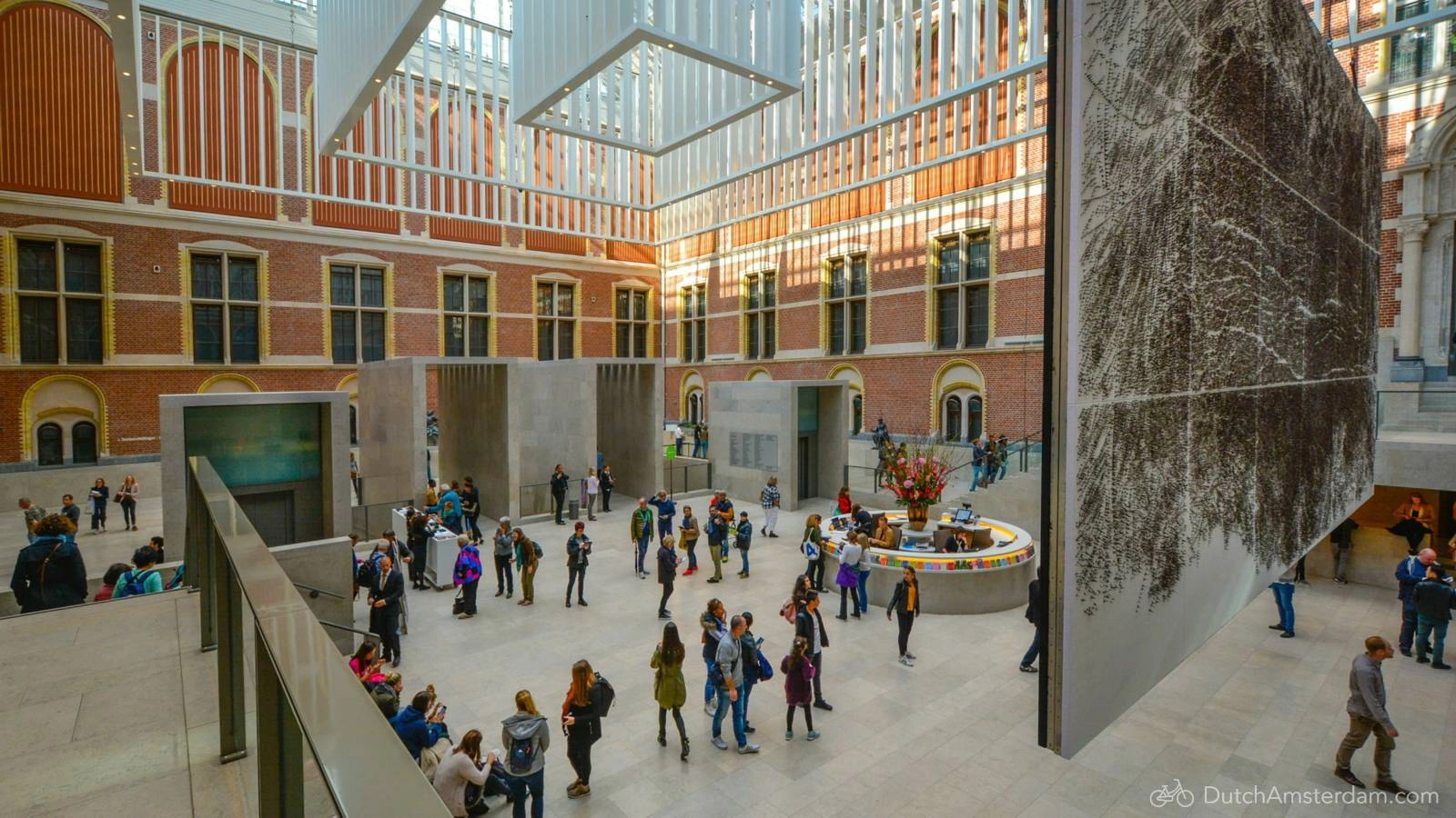 Entrance of the Rijksmuseum in Amsterdam, currently one of the most popular museums in Amsterdam. 