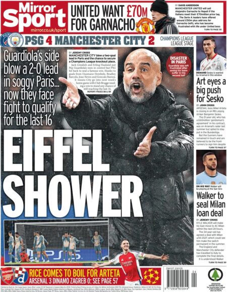 PSG 4 Manchester City 2: Eiffel shower