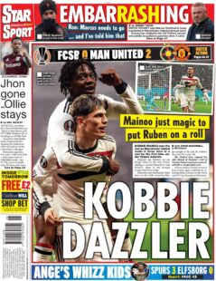 FCSB 0 Man United 2 – Kobbie Dazzler