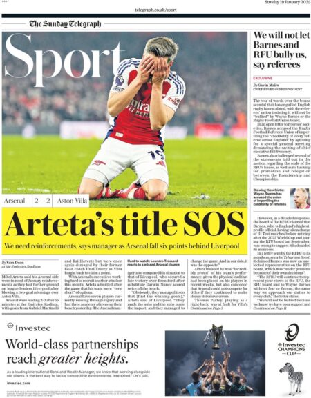 Arteta’s title SOS