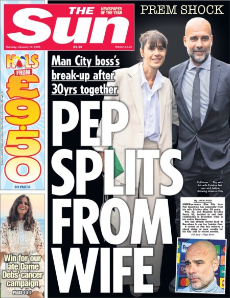 Pep splits from wife