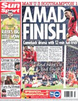 Man U 3 Southampton 1 – Amad finish