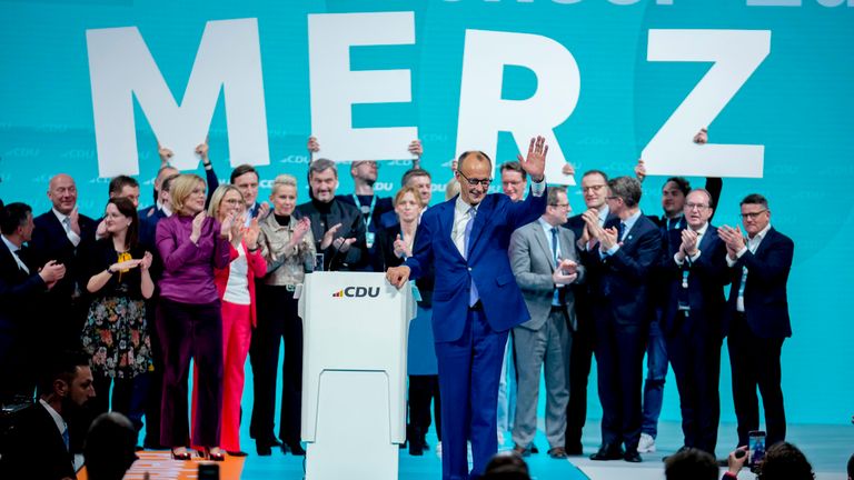 Friedrich Merz panders to women - standing next to more women in every photoshoot.