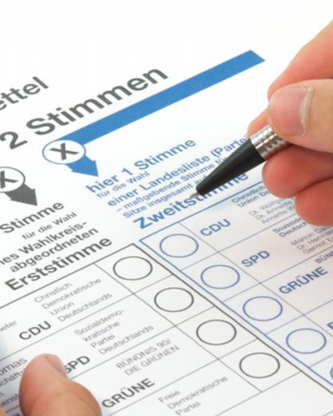 German election ballot paper