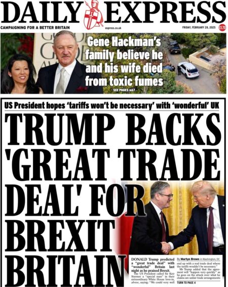 Trump backs great trade deal for Brexit Britain