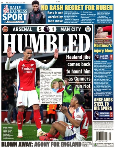 Arsenal 5 Man City 1 – Humbled