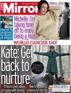 World Cancer Day: Kate: Get back to nurture