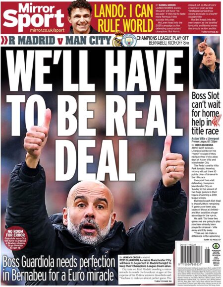 Real Madrid v Man City – We’ll have to be real deal