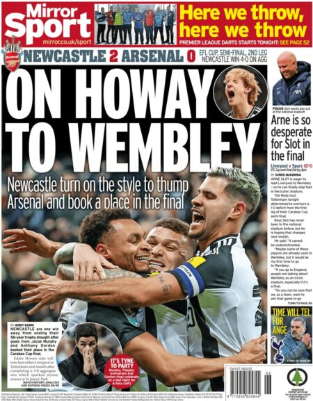 Newcastle 2 Arsenal 0 – On Howay to Wembley