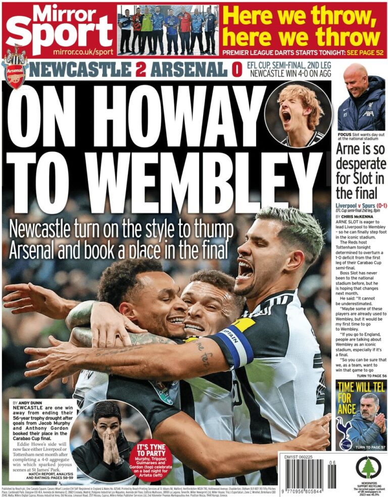 Newcastle 2 Arsenal 0 - On Howay to Wembley