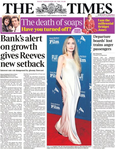 Bank’s alert on growth gives Reeves new setback