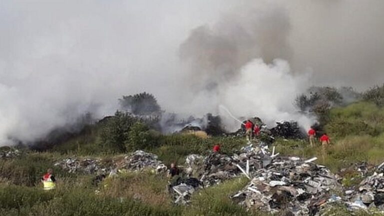 A waste dump is constantly on fire in east London | Why will no one stop it?