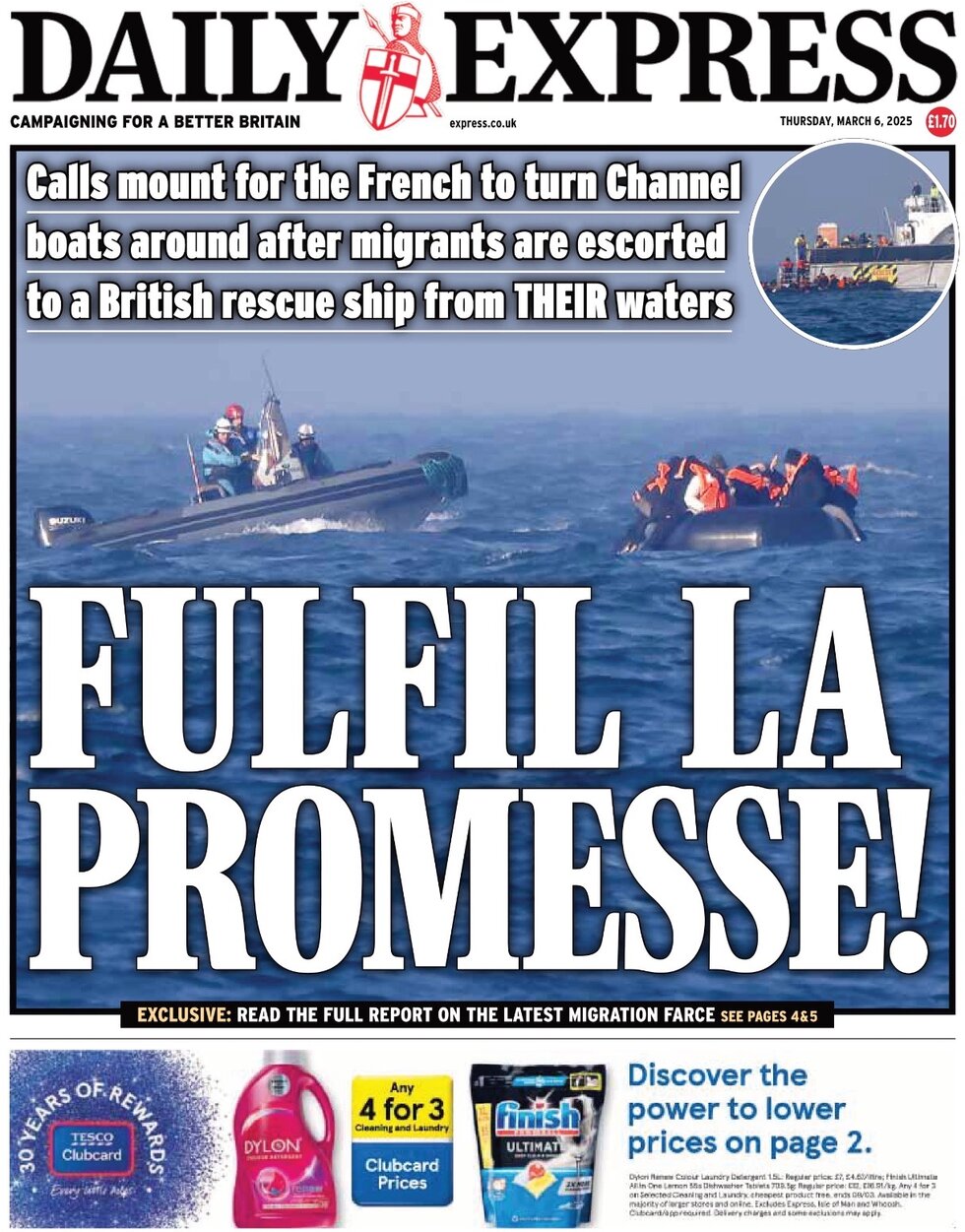 Fulfil La Promisse - that's the headline for the Daily Express