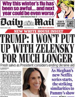 Trump: I won’t put up with Zelensky for much longer