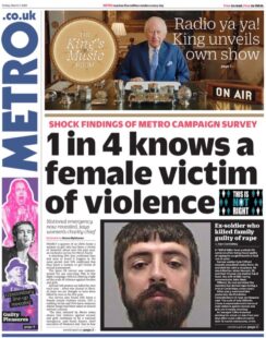 1 in 4 knows a female victim of violence