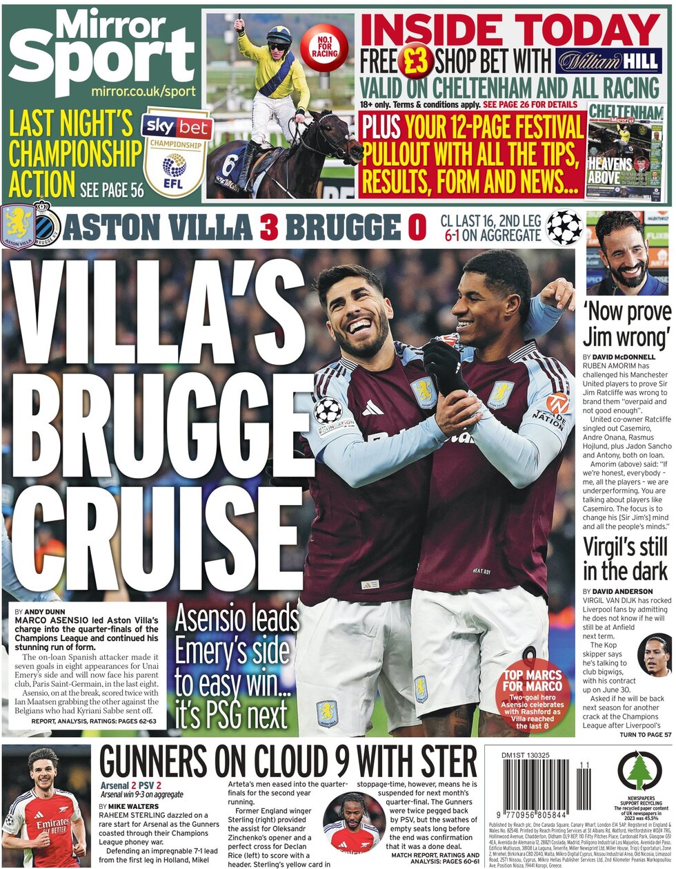 Aston Villa 3 Brugge 0 - Villa's Brugge cruise 