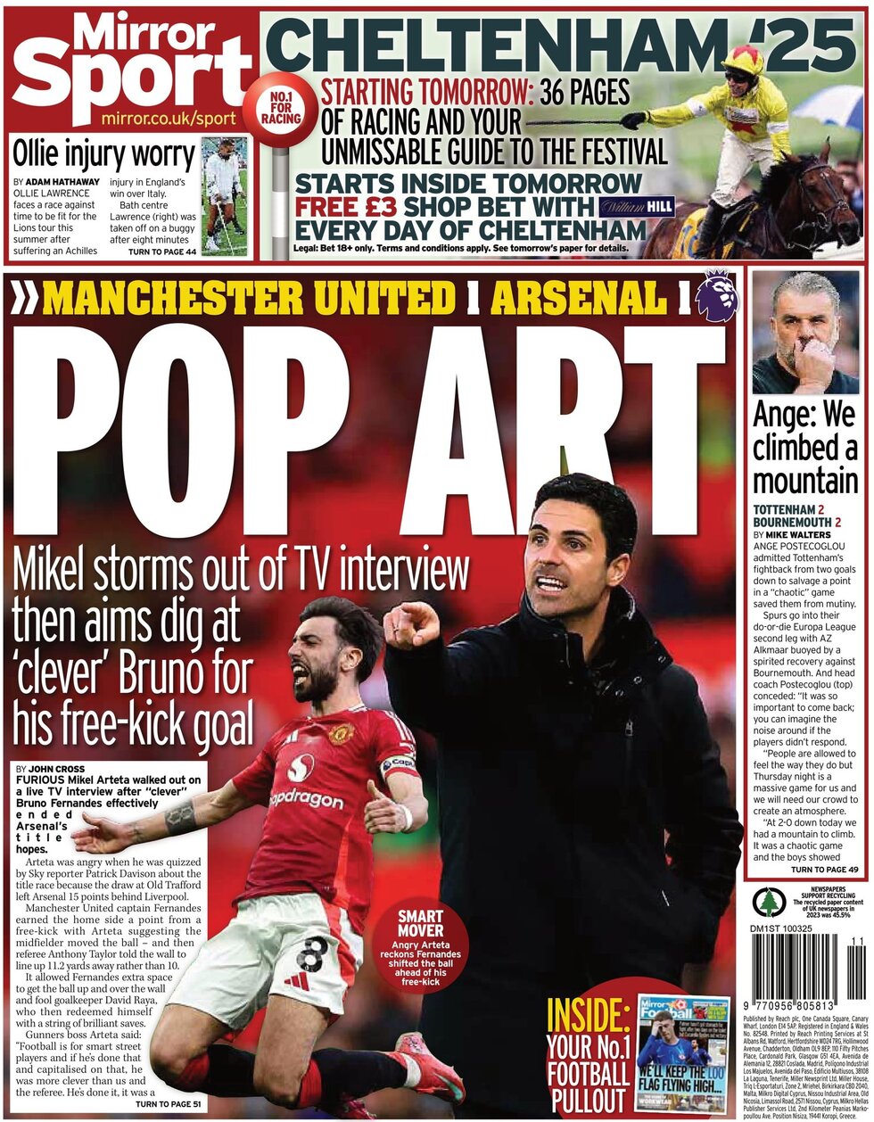 Manchester United 1 Arsenal 1 Pop Art 