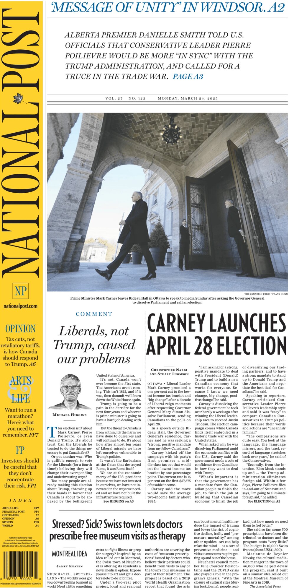 Carney launches April 28 election - the National Post reacts to the 