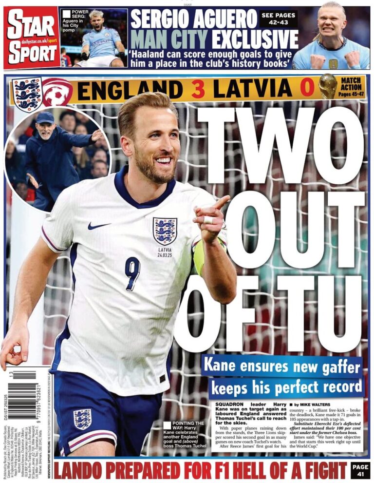 England 3 Latvia 0 – Two out of TU