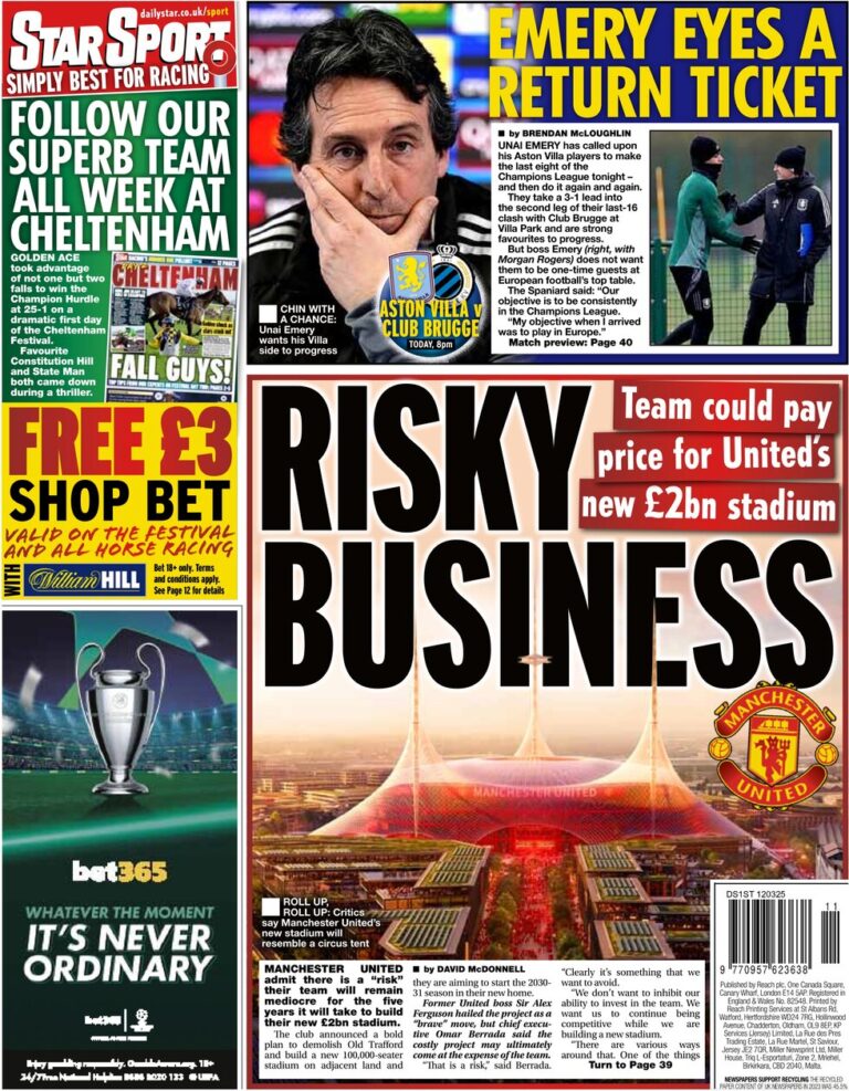 Risky business – Team could pay price for United’s £2bn stadium