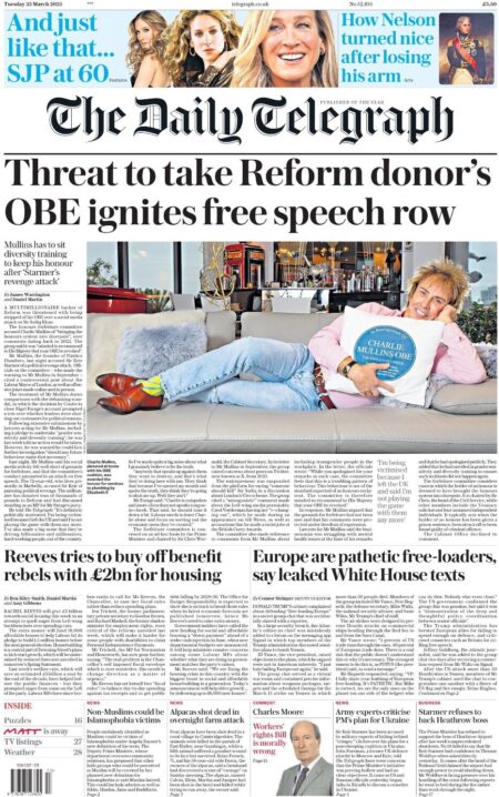 Threat to take Reform donor's OBE ignites free speech row