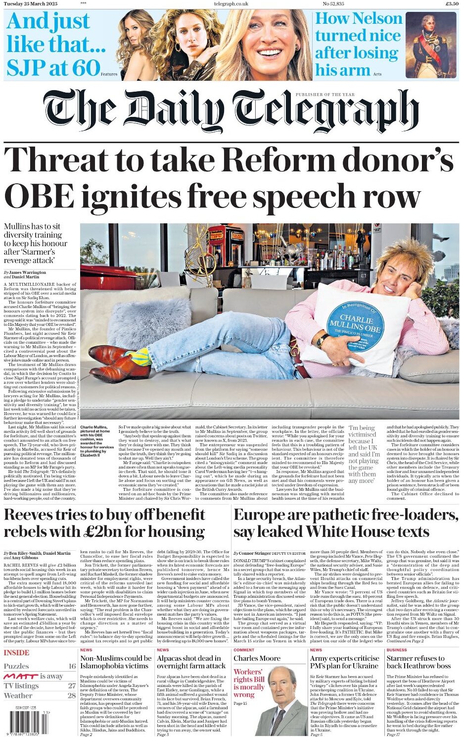 Threat to take Reform donor's OBE ignites free speech row 