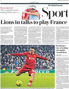 Lions in talks to play France
