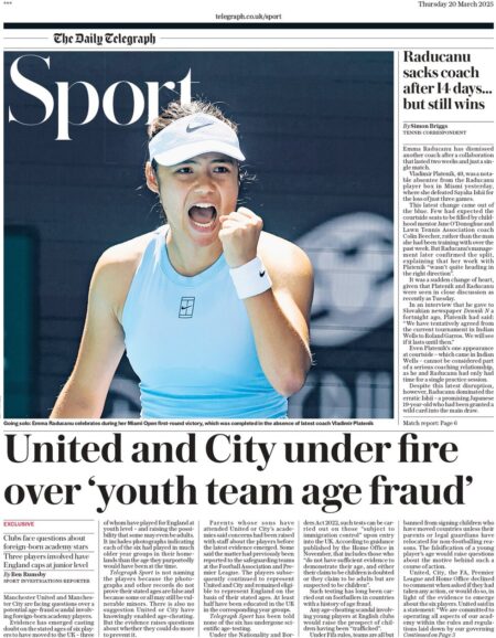 United and City under fire over youth team age fraud