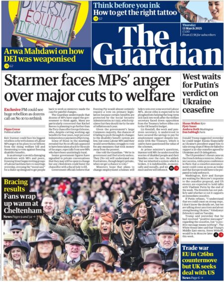 Starmer faces MPs anger over major cuts to welfare