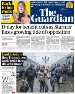 D-day for benefit cuts as Starmer faces growing tide of opposition says The Guardian 