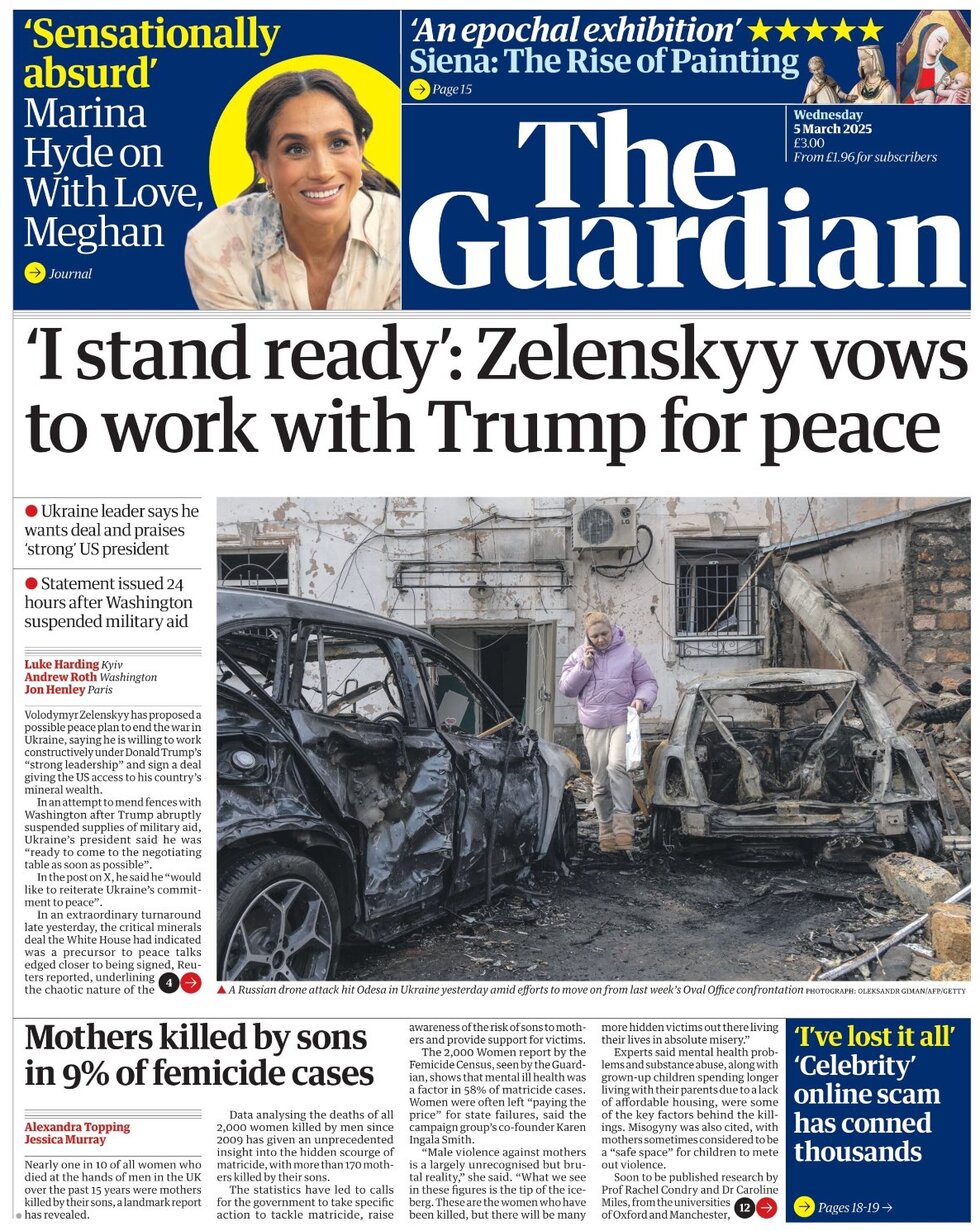 Zelenskyy vows to work with Trump for peace 