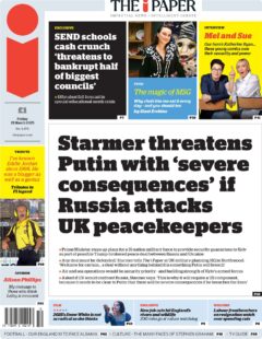 Starmer threatens Putin with 'severe consequences' if Russia targets UK peacekeepers
