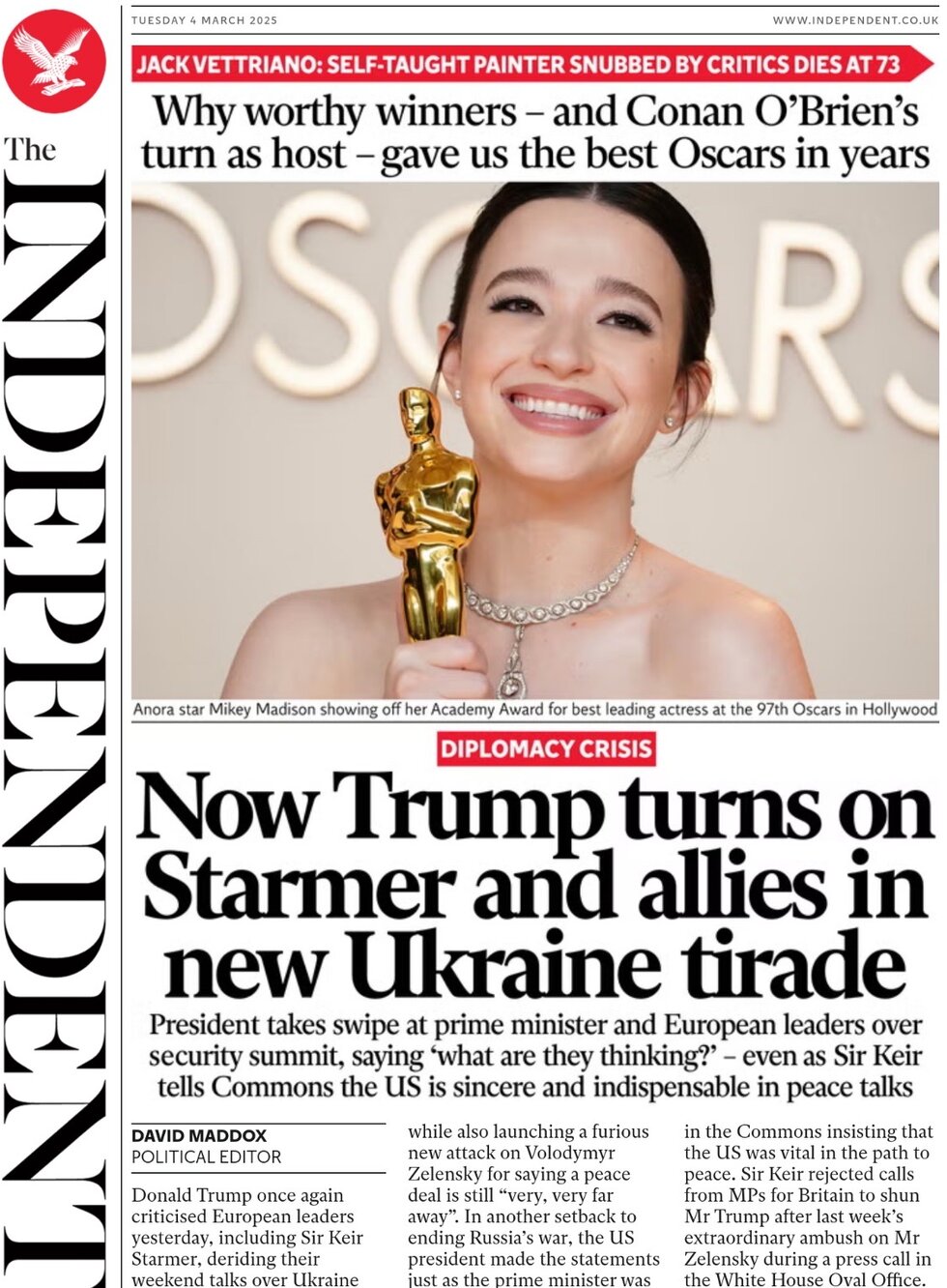 Now Trump turns on Starmer and allies  in new Ukraine tirade 