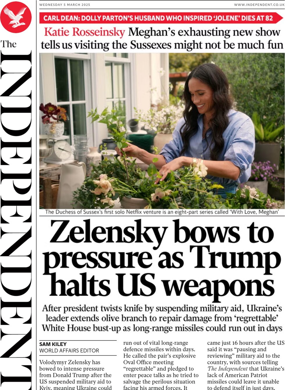 Zelensky bows to pressure as Trump halts US weapons 