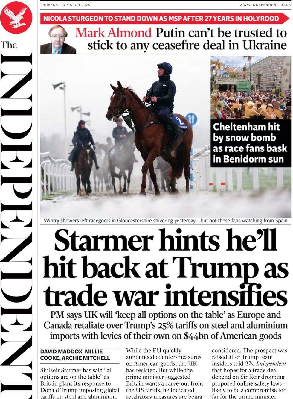 Starmer hints he'll hit back at Trump as trade war intensifies and Europe and Canada retaliate over Trump's 25% tariffs on steel 