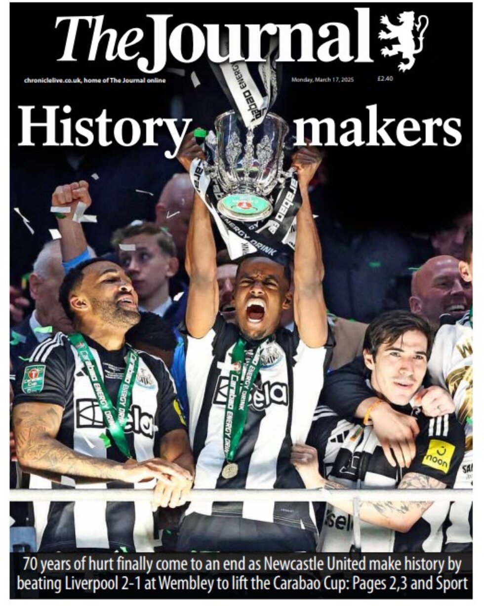 History makers - Newcastle end 70 year wait for a domestic trophy after beating Liverpool 2-1 in last night's league cup at Wembley 