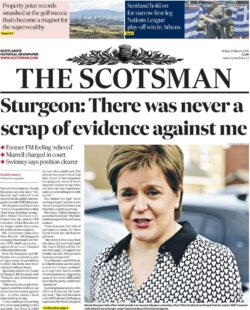 Sturgeon: there was never a scrap of evidence against me 