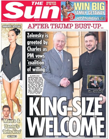 After Trump bust-up … King-size welcome