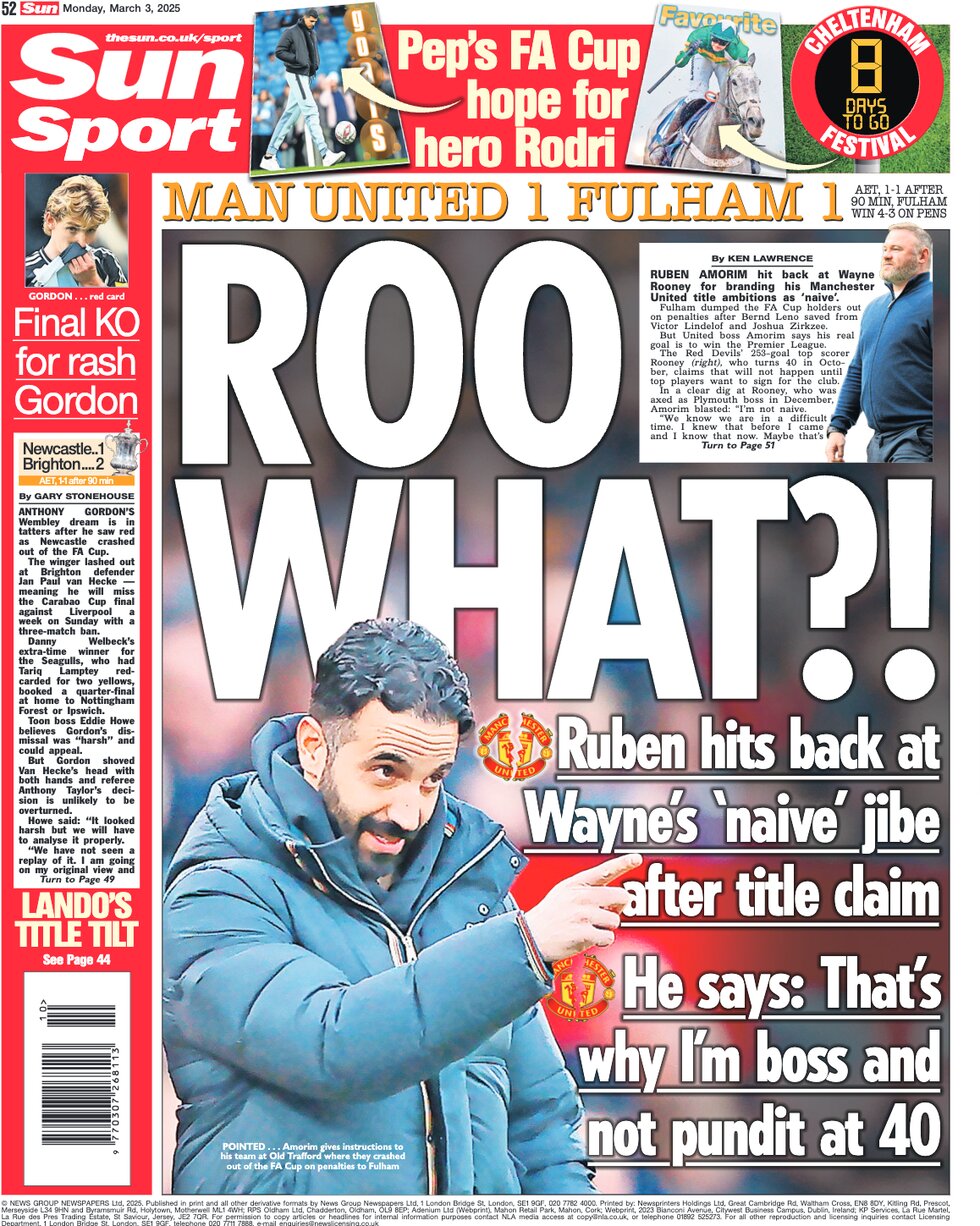 Man United 1 Fulham 1 - Roo What?