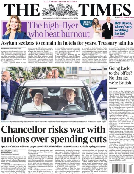 Chancellor risks war with unions over spending cuts