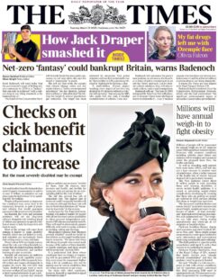 checks on sick benefits claimants to increase says The Times 