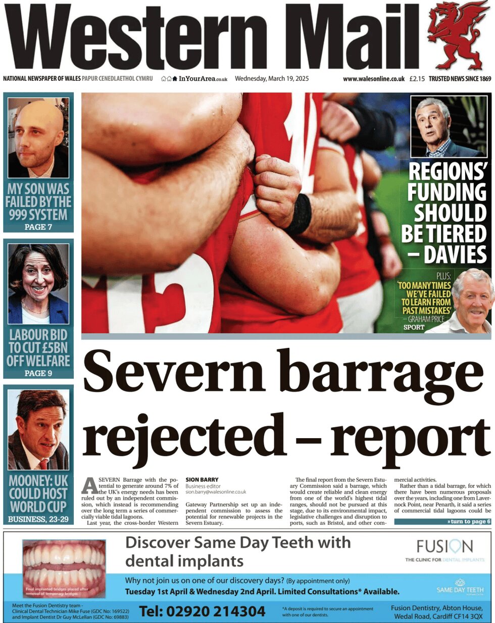 Severn barrage rejected-report