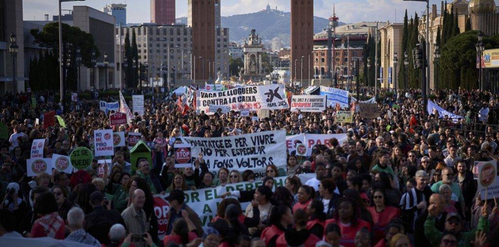 Tens of thousands protest nationwide housing crisis in more than 40 Spanish cities